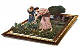 3d art waterhouse gather flower girls painting